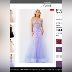Jovani 05839 Perri Mermaid Spaghetti Strap Prom Dress